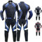 German Wear 2-teiler Motorradkombi Biker lederkombi aus Rindsleder, 54/XL, Blau