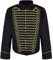 Ro Rox Steampunk Napoleon Military Drummer Parade Jacket - Black & Gold (Men's L)