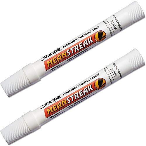 Sharpie : Mean Streak Marking Stick, Broad Tip, White -:- Sold as 2 Packs of - 1 - / - Total of 2 Each