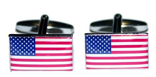 Hohe Qualität Manschettenknöpfe rechteckig USA Flagge