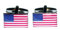 Hohe Qualität Manschettenknöpfe rechteckig USA Flagge