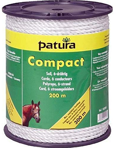 Patura Compact Seil, 200 m Rolle 6 Niro 0,20 mm, weiss