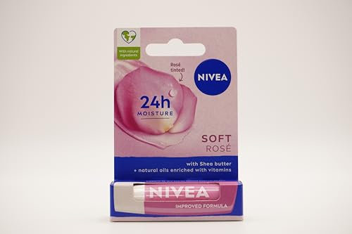 Nivea Soft Rose Lip Balm Highlights Lips With A Natural Rose Sheen 4.8g