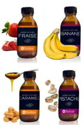 Néroliane LOT 4 AROMES NATURELS Fraise-Banane-Caramel-Pistache