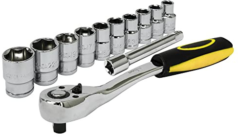 Rolson 38653 1/2 Dr. Ratchet Handle & Sockets