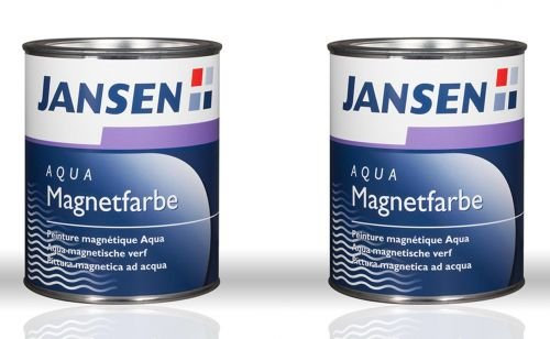 2 x Jansen Aqua Magnetfarbe dunkelgrau 2,5l