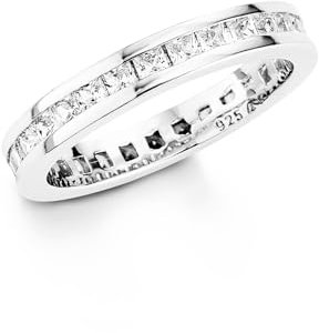 Amor Ring 925 Sterling Silber Damen Ringe, mit Zirkonia synth., Silber, Kommt in Schmuck Geschenk Box, 9852253