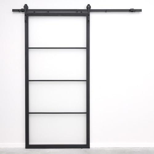 SEART System-Schiebetür, Loft-Glasschiebetür Vobi (90x210 cm, milchig) 90x210 cm