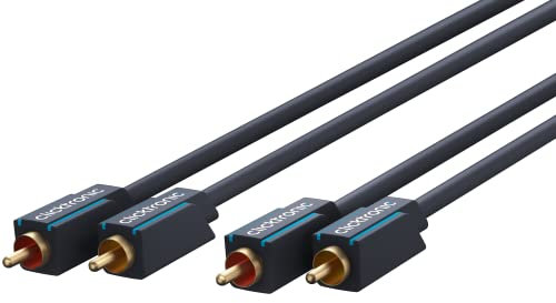 Clicktronic Casual Cinch-Koaxial Stereo Audiokabel (2x Cinch-Stecker/2x Cinch-Stecker) 1 m