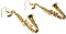 Miniblings Saxofonohrringe Ohrringe Saxofon Jazz Saxophonist Sax vergoldet + Box - Handmade Modeschmuck I Ohrhänger Ohrschmuck vergoldet