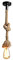 Lustre corde chanvre, Lixada 50cm AC 220V E27 Vintage Style Rétro Lampe Suspension Corde pour Restaurant Bar Cafe Lighting Utilisation (douille unique, ampoule n'est pas inclus)
