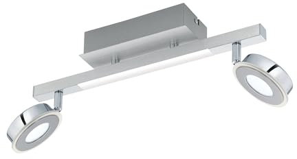 EGLO LED Deckenlampe Cardillio, Deckenstrahler, Alu, Stahl in alu, chrom, Kunststoff in satiniert warmweiß