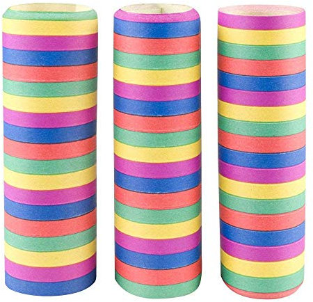 Boland 42025 - Luftschlangen 5 Farben, 3 Stück, Länge je 400 cm, Mehrfarbig, Bunt, Karneval, Geburtstag, Dekoration, Disco, Kindergeburtstag, Kindergarten, Gartenparty, Mottoparty