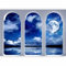 murando - Papier peint panoramique paysage 350x256 cm - Revêtement mural décoration pour chambre salon - Design unique et moderne - Bleu blanc - Nuages espace ciel nuit paysage c-A-0044-a-b