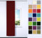 Rollmayer SCHIEBEVORHANG FLACHENVORHANG SCHIEBEPANEL SCHIEBEGARDINE Vorhang RAUMTEILER 60 x 200 cm Kollektion Vivid (Rot 12, Klettband)