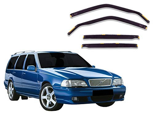 J&J AUTOMOTIVE | Windabweiser Passend Für 850 Limousine 1996-2000, Heko Regenabweiser, Getönt, Set 4-Teilig, Vorne und Hinten, Aerodynamisch