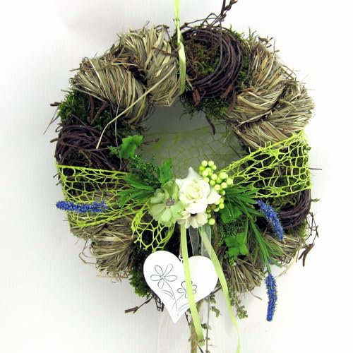 Türkranz Wandkranz Kranz mit Herz Ø 28 cm - Frühling - Sommer - Willkommensgruß 302