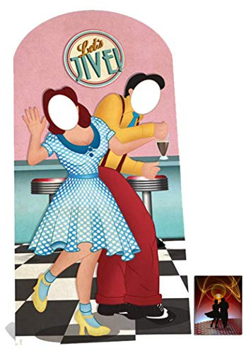 Fan Pack - 1950s Swing/Jive Dancers Stand In Lifesize Cardboard 2D Standup/Cutout Plus 20x25cm Photo