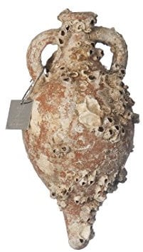 Ánfora Ágora MD36 25x13cm con Vida Marina Antiguas Decoración Marinera. Decoración hogar, Decoración Jardin, Decoración Exterior, Regalos Originales.