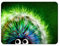 Silent Monsters Mauspad 240 x 200 mm Stoff Mousepad Grüner Igel, rutschfest & leise, für Gaming Büro Office Homeoffice - 24 x 20 cm Mouse Pad Mat - Mausunterlage klein für alle Maus Arten