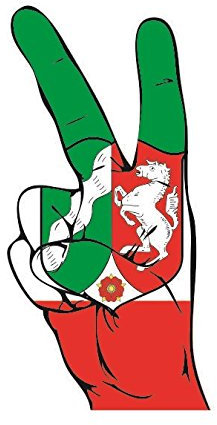 U24 Aufkleber Peace Finger Nordrhein-Westfalen Autoaufkleber Sticker