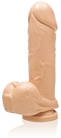 Si Ignite realistisch geformter, flexibler Dildo mit Hoden, extra dick, XL Penis, Sexspielzeug, Sextoy, 20cm, hautfarben