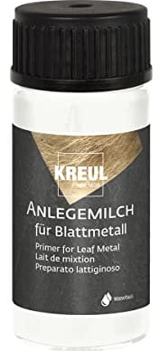 KREUL 99420 - Anlegemilch, 20 ml, Flüssiger Spezialkleber auf Wasserbasis zum Anlegen von Blattmetall, zum Veredeln von DIY-Objekten im Innenbereich