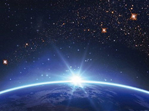 1art1 Der Weltraum Sternenhimmel Über Dem Erdhorizont, 2-Teilig Fototapete Poster-Tapete 240x180 cm