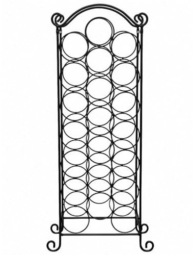 Neo® Stainless Steel Black Finish Wine Holder Rack Floor Standing Holds 21 Bottles