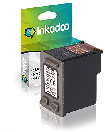 Inkadoo Tintenpatrone für HP C6656AE / 56 HP DeskJet 5100, 5150, 5550, PSC 1210, 1315, 2110, 2410, PhotoSmart 7150, 7350, 7450, 520 Seiten, Schwarz OfficeJet 4100 5605 6150 DeskJet 5650 5850