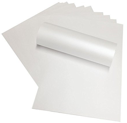 50 x A4 120 g, Weiß mit Perlglanz, Papier, geeignet für Tintenstrahldrucker und Laser Drucker
