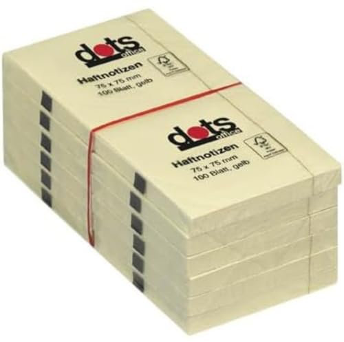dots 221940 dots Haftnotiz gelb 75x75mm 12