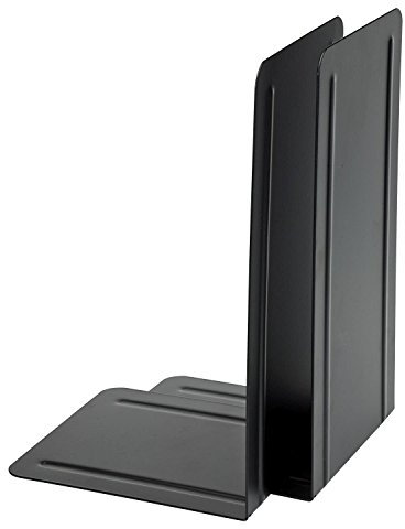 5 Paar Alco 4303-11 Buchstützen aus Metall 130x240x140 mm, Inh.2, schwarz (5)