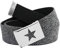 Build A Belt Damen Star 3,2 cm breite Flip Top Gürtelschnalle mit Canvas Web Gürtel, Schwarz glitzernd, M 6-8