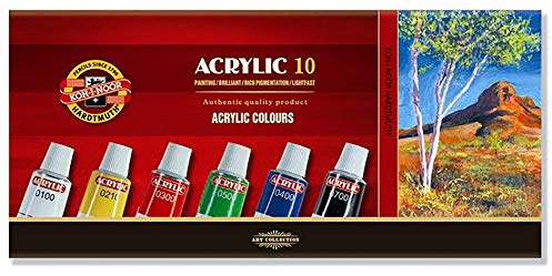Koh-I-NOOR 016270300000 16 ml Set von Acryl Farbe Malen (Pack von 10)