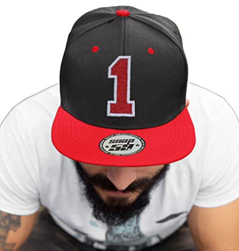 4sold ABC Rot Schwarz Cap Snapback Cappy Caps Mütze Aufschrift Beanies Basecap CRO (1)