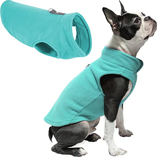 Gooby Every Day Fleece Cold Weather Dog Vest for Small Dogs, X-Large, Turquoise | Soft warm fleece; Pullover, easy on/off (no zippers); O-ring leash attachment; Machine washable