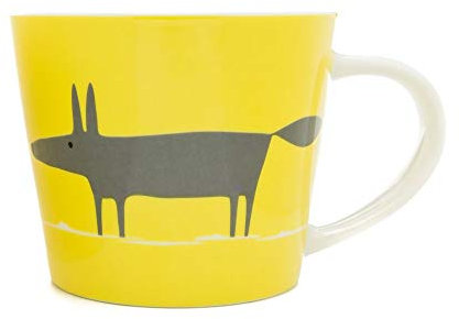 Scion Living - Keith Brymer Jones Collaboration Range - Mr Fox Large Ceramic Mug - Yellow / Charcoal - 525ml