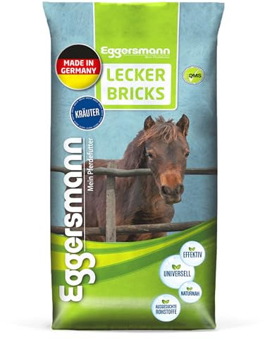 Eggersmann Mein Pferdefutter 25kg Pferde-Leckerlis | Lecker Bricks für Pferde & Ponys | Natürlicher Kräuter-Geschmack | Perfekt als Belohnung & für zwischendurch | Pferde-Zubehör