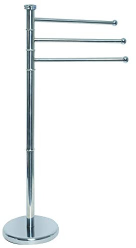 Porte serviettes 3 bras amovible en acier inoxydable