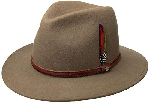 Stetson Rantoul Wollfilz Traveller Wollfilzhut Wollhut (L (58-59 cm) - Oliv)