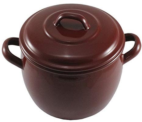 Wurko - Olla Esmalte Marrón Bombeada 14 cm