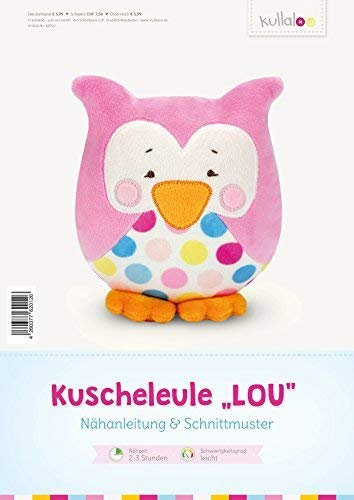 kullaloo Nähanleitung & Schnittmuster Kuscheleule Lou (Deutsch)