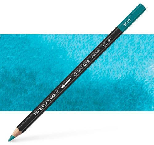 Caran d'Ache Museum Aquarelle Bleistift Museum Aquarelle Bleistift 3510.171/ NR 171 TURQUOISE BLUE/TUERKISBLAU-FSC (1 Stück/ (Pack of 1)