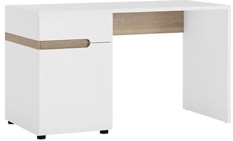 Furniture To Go Desk/Dressing Table, Wood White Gloss