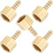 Sin Marca 3/8 Hembra BSPP x 1/4(6mm) Latón de hembra de adaptador/conector de manguera de lengüeta de combustible, gas, agua (5 piezas)