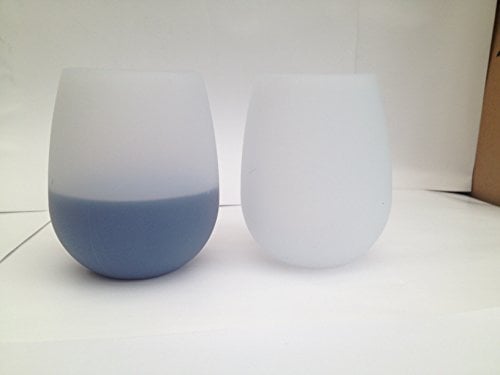 Silicone Wine Glasses, Set of 2 White