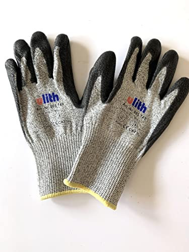 Schnittschutzhandschuhe, PU-Beschichtg gr/sw, Gr.9