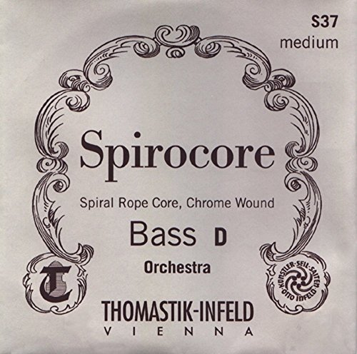 Thomastik Einzelsaite für Kontrabass 3/4 Spirocore - Cis/C#-Saite Spiralkern, Chrom umsponnen, Solostimmung, mittel