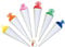 Schultüte - einfarbig - Rohling Uni - Weiß/Pink - 70 cm - mit Holzspitze/Filzabschluß - Schultüte - Roth - Bastelschultüte - zum Basteln, Bemalen und Bekl..